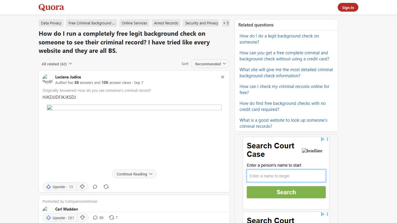 How to run a completely free legit background check on someone to see their criminal record - Quora
